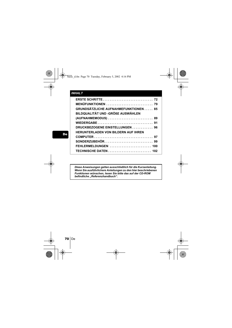 Olympus C-120 User Manual | Page 70 / 172