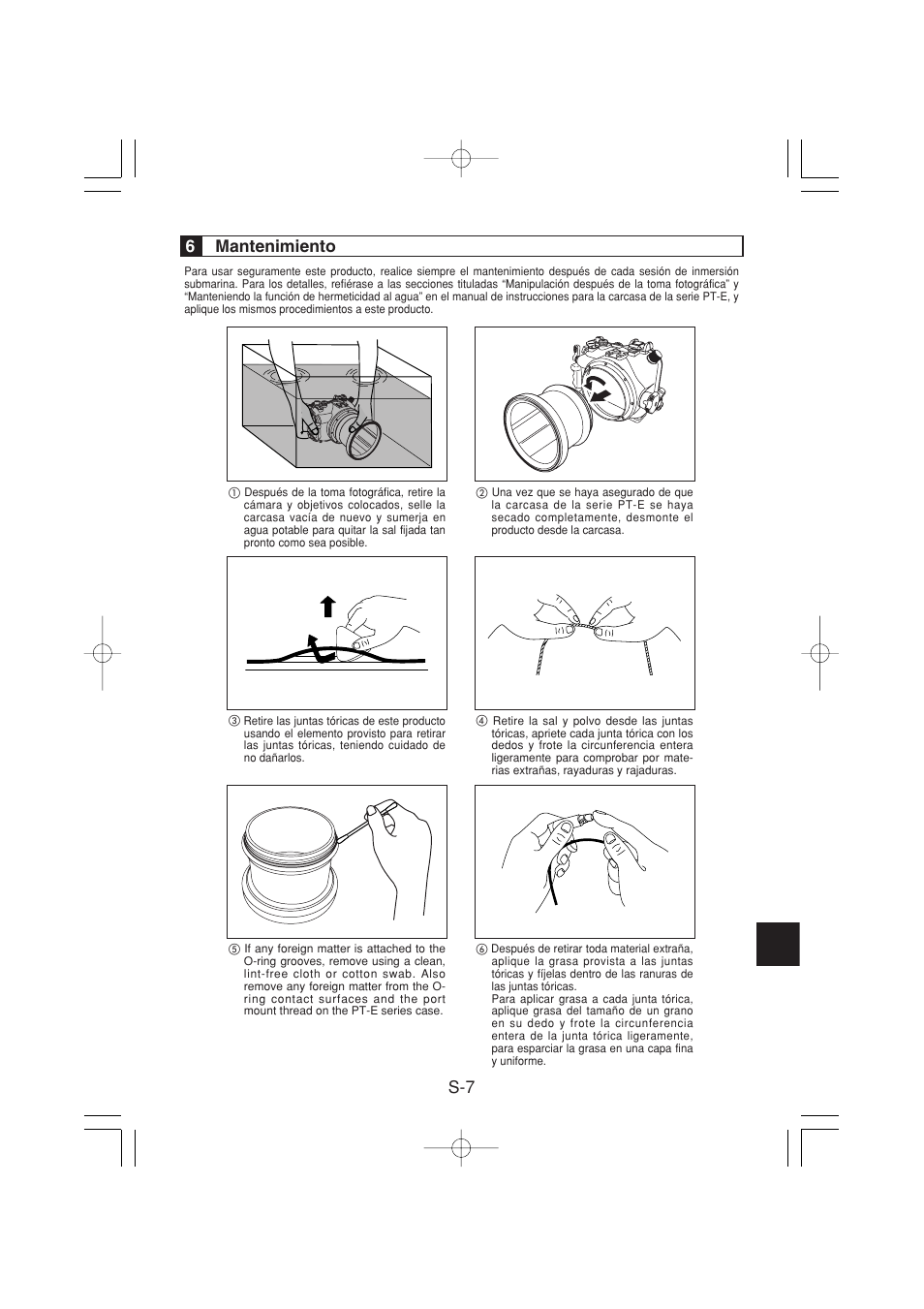 S-7 6 mantenimiento | Olympus PPO-E01 User Manual | Page 41 / 60