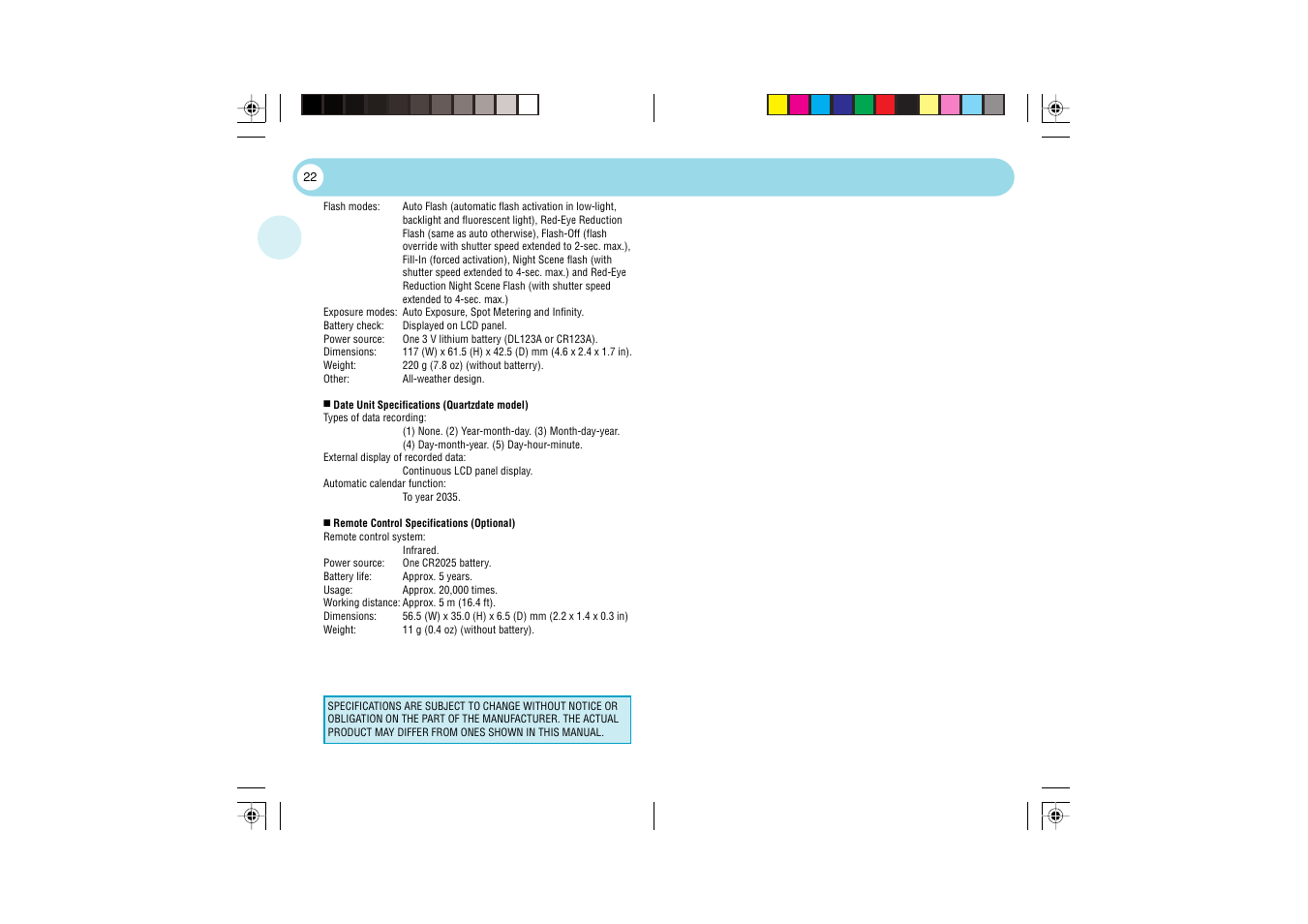 Olympus Stylus Wide 100 User Manual | Page 12 / 12