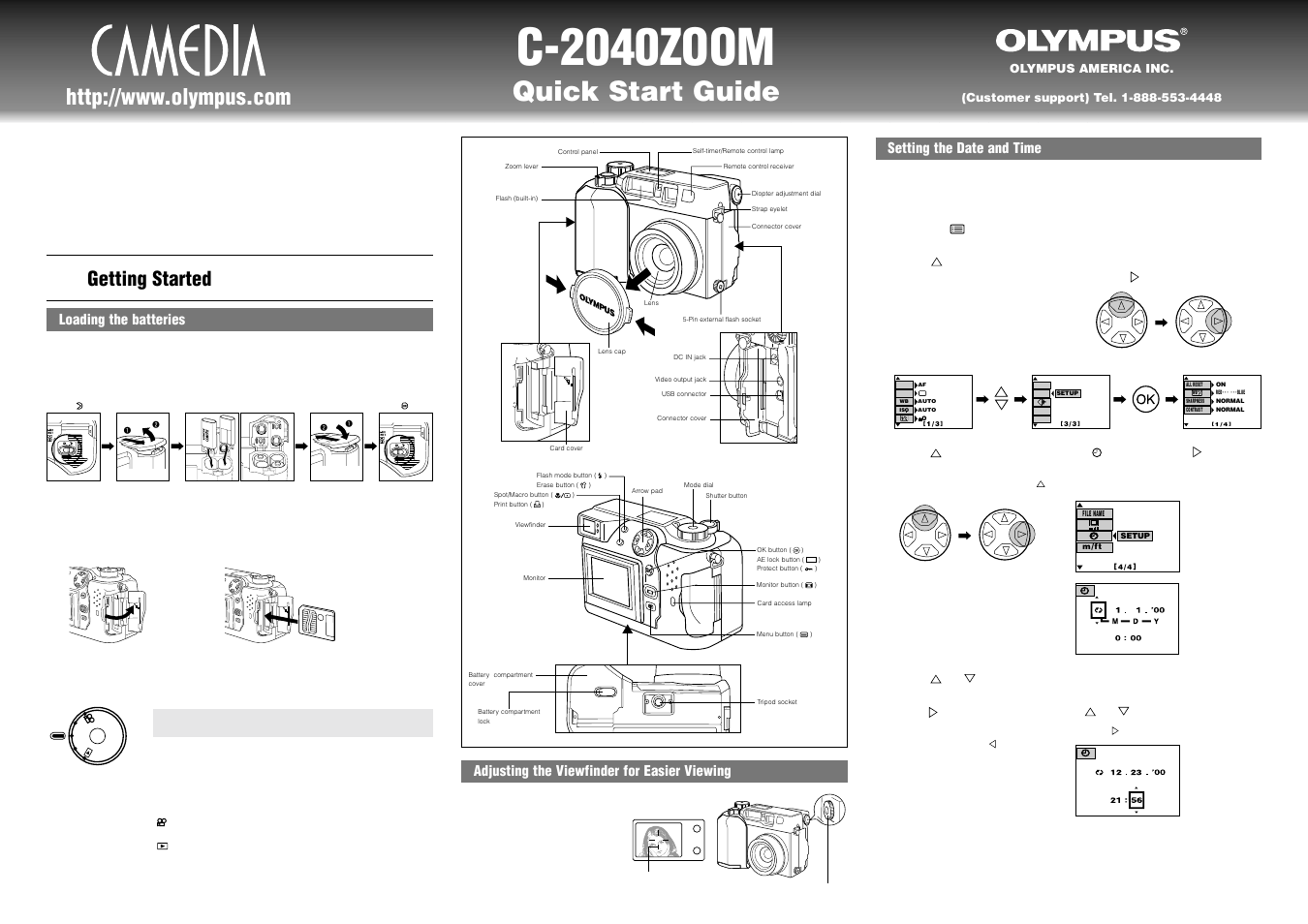 Olympus C-2040 User Manual | 2 pages