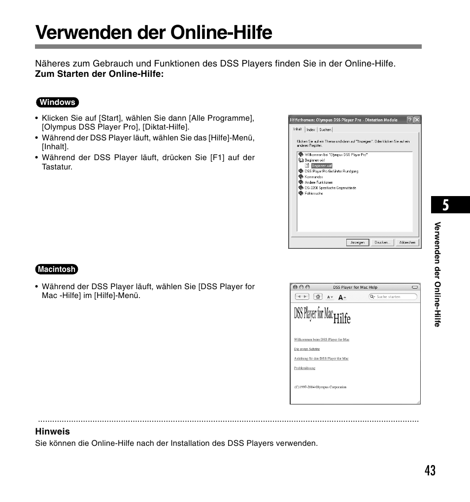 Verwenden der online-hilfe | Olympus DS-2200 User Manual | Page 163 / 180