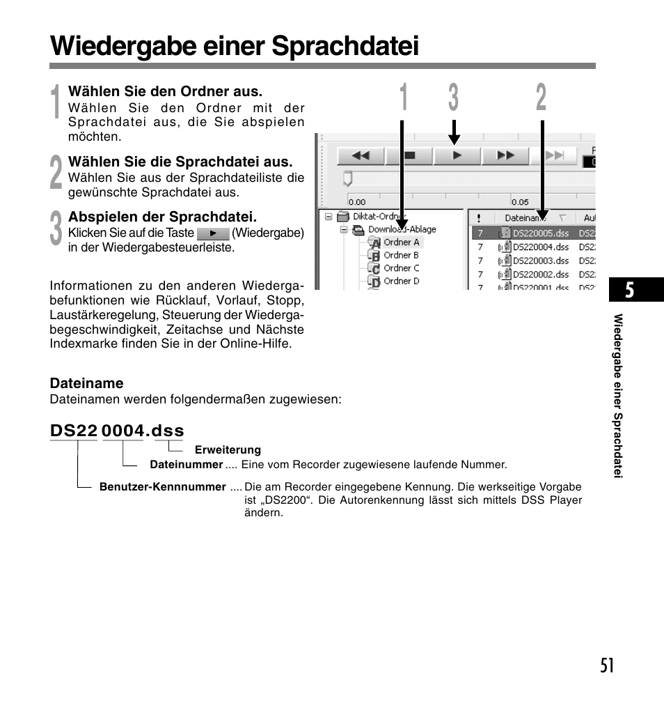 Wiedergabe einer sprachdatei | Olympus DS-2200 User Manual | Page 171 / 180