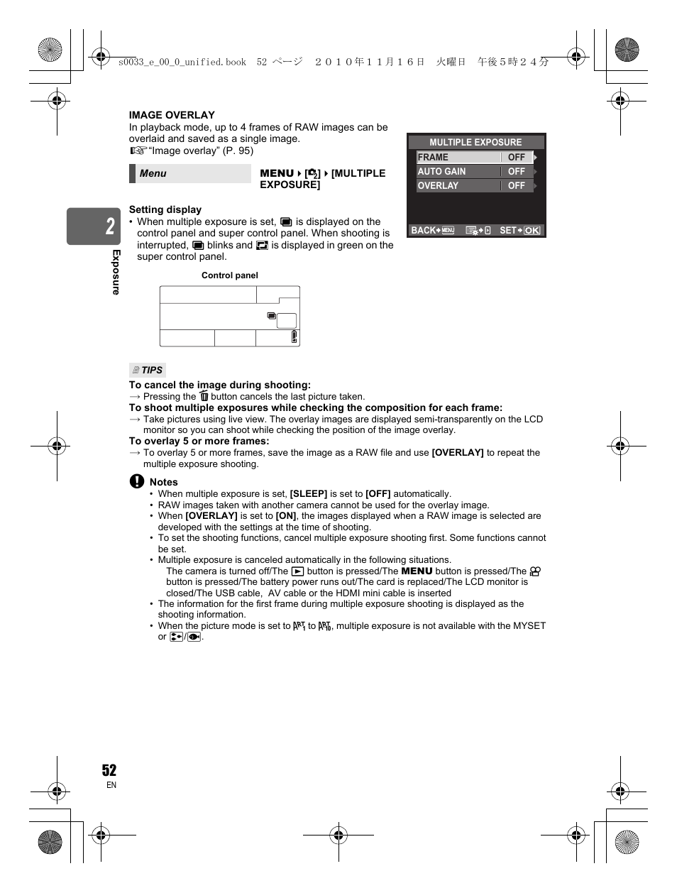 Olympus E-5 User Manual | Page 52 / 172