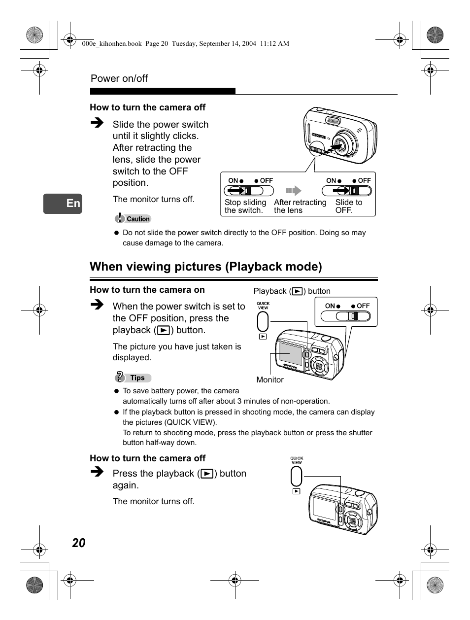 When viewing pictures (playback mode) | Olympus C-470 Zoom  EN User Manual | Page 20 / 108