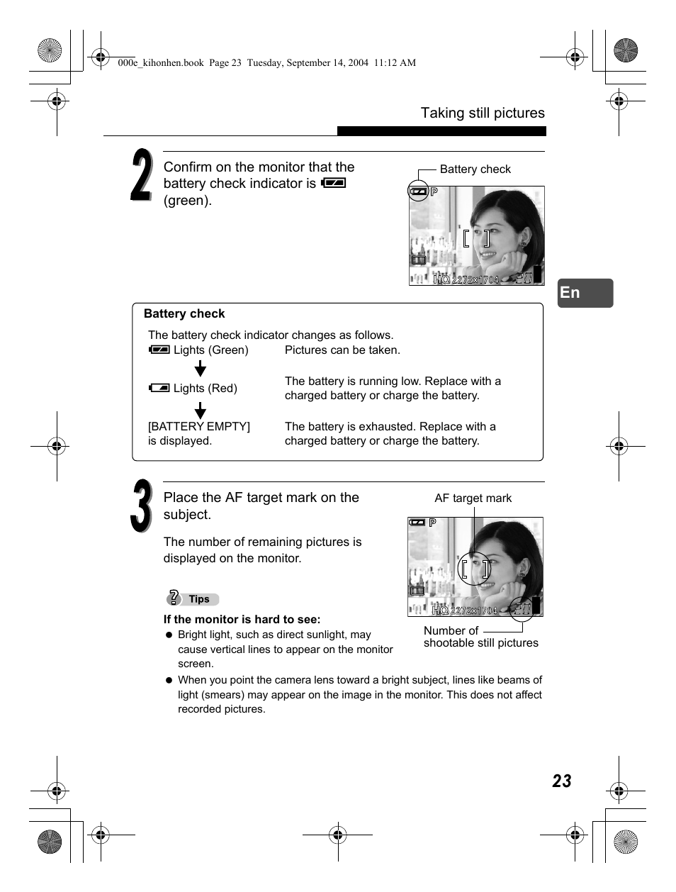 Olympus C-470 Zoom  EN User Manual | Page 23 / 108