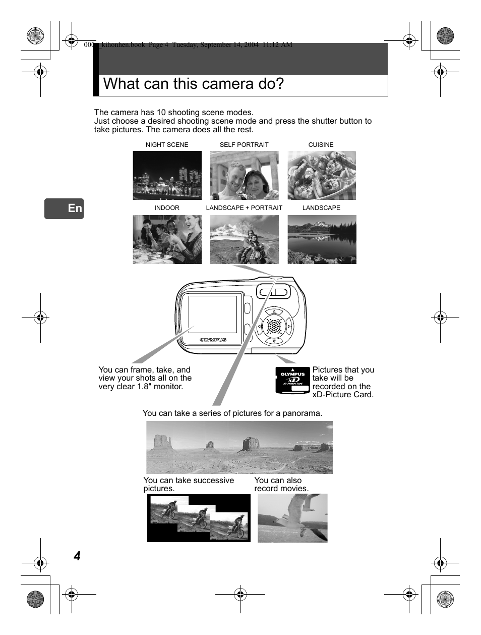 What can this camera do | Olympus C-470 Zoom  EN User Manual | Page 4 / 108