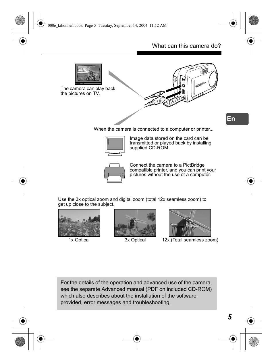 Olympus C-470 Zoom  EN User Manual | Page 5 / 108
