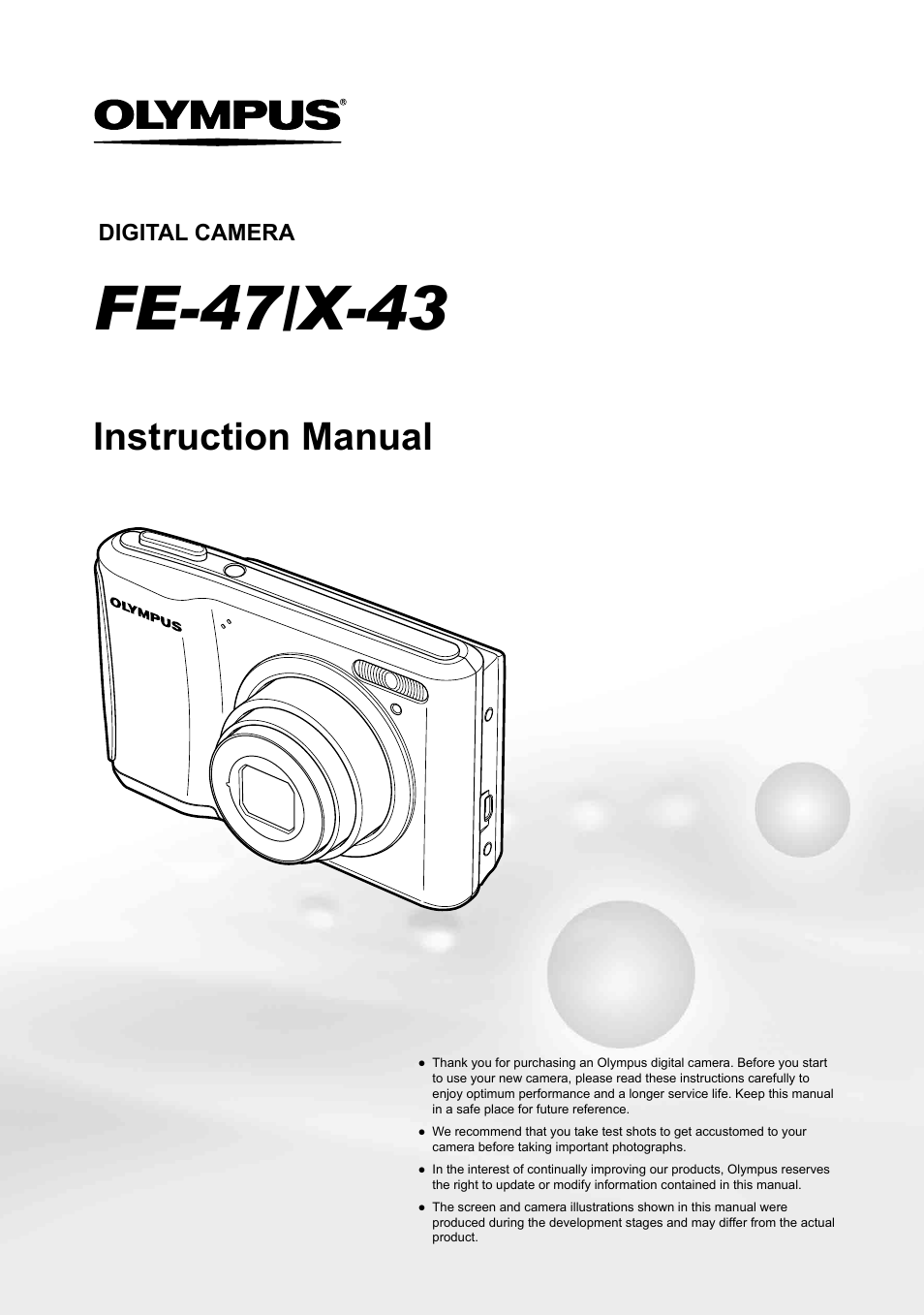 Olympus FE-47 User Manual | 59 pages