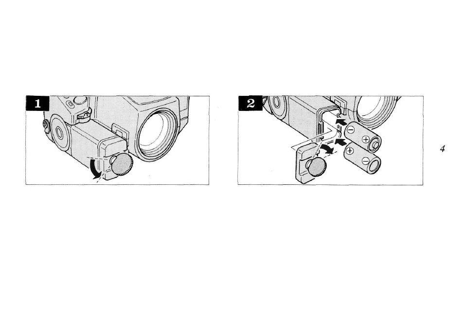 Loading batteries | Olympus AZ-4 Zoom User Manual | Page 5 / 58