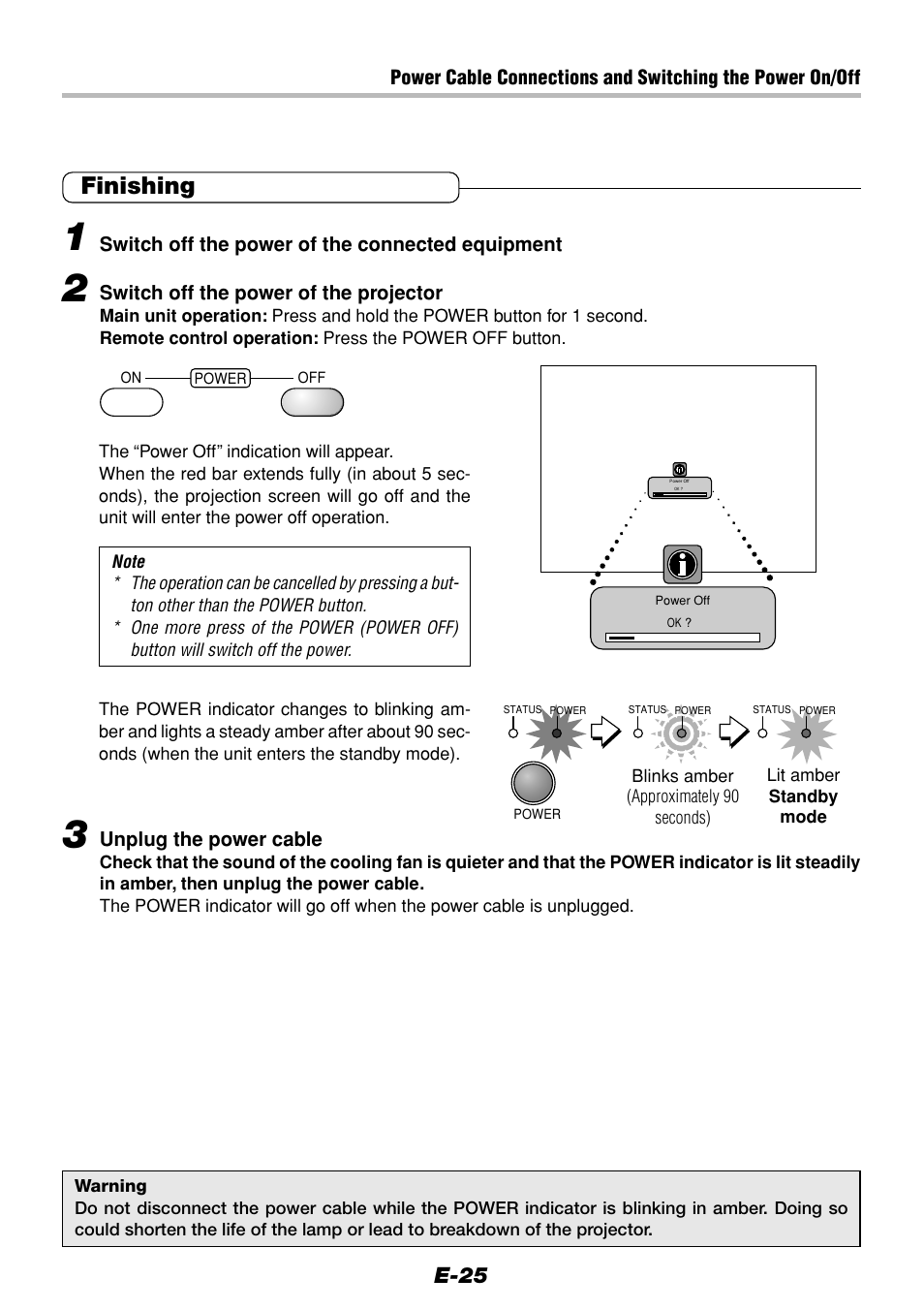 Finishing, E-25 | Olympus VP--1 User Manual | Page 25 / 72