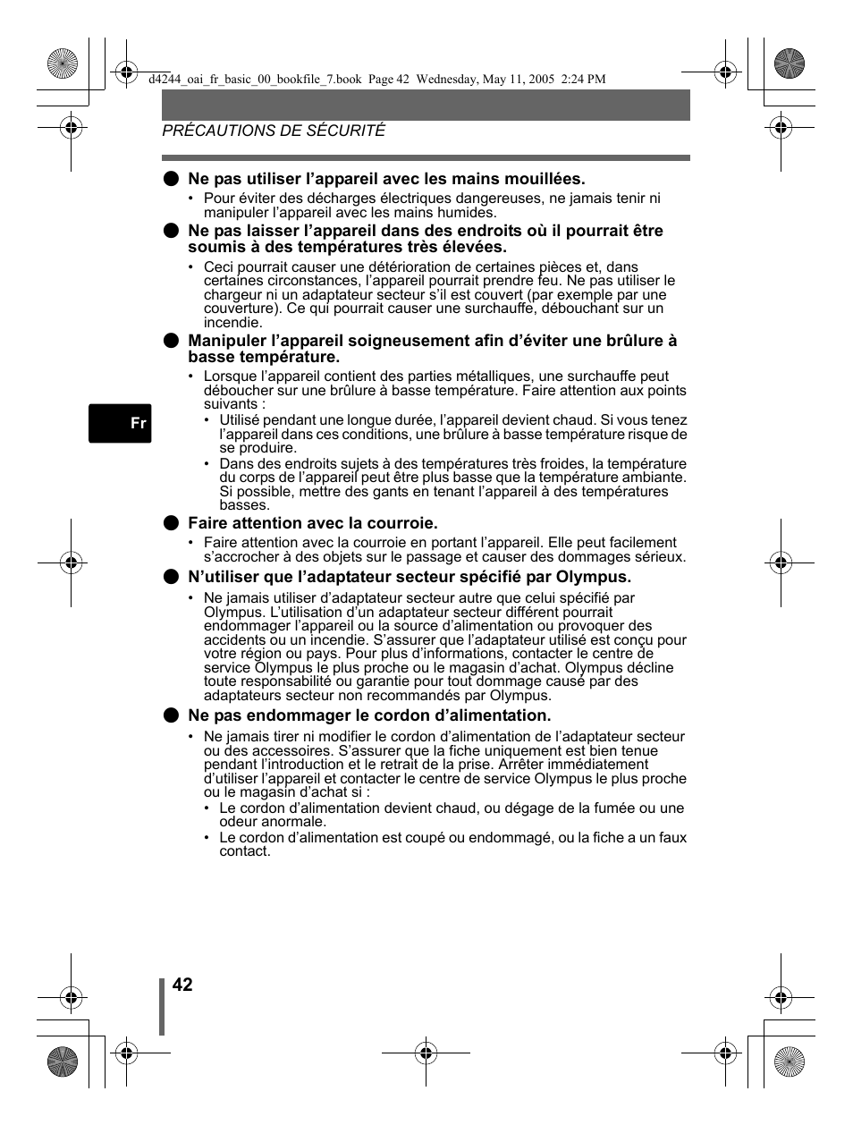 Olympus 800 User Manual | Page 42 / 68