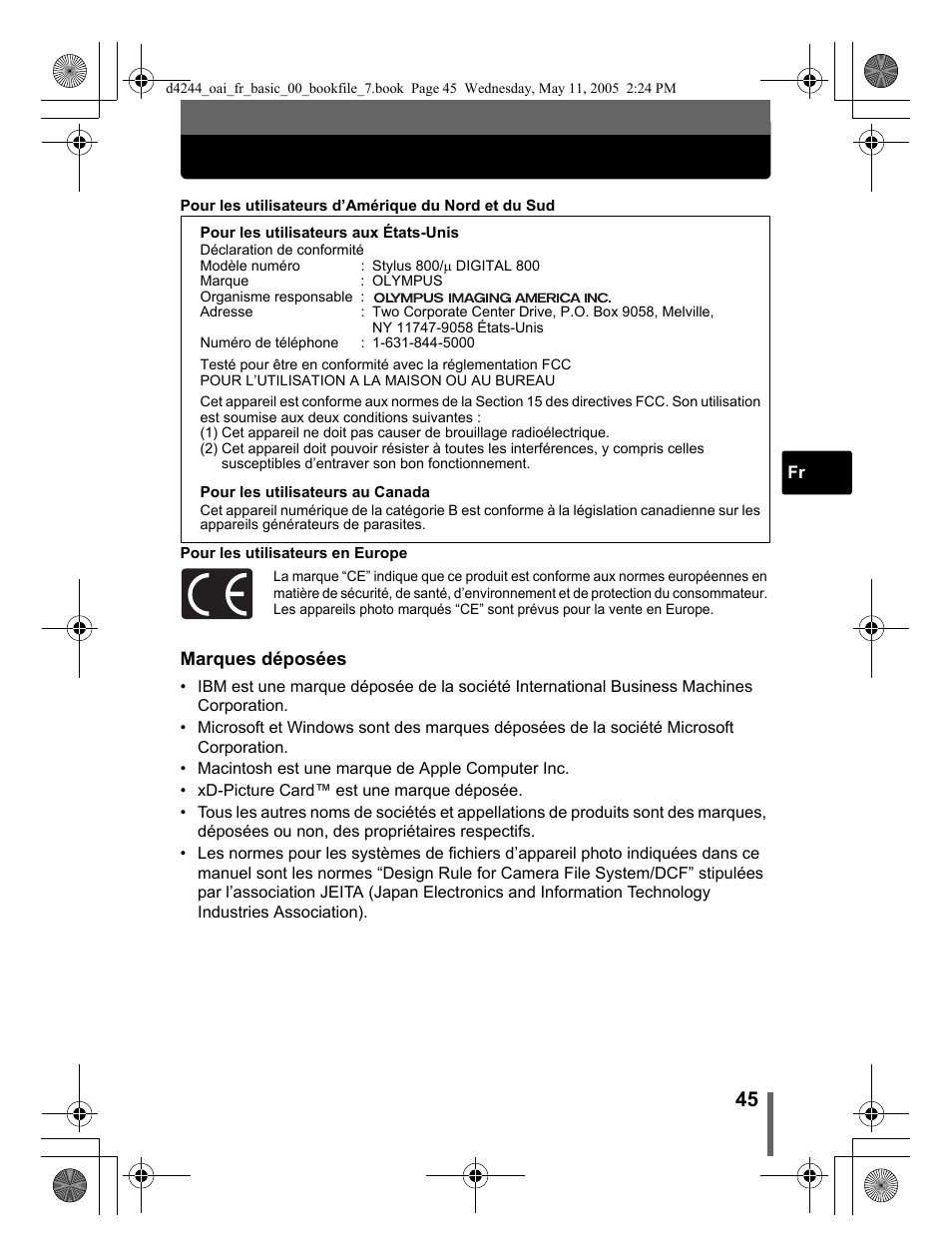 Olympus 800 User Manual | Page 45 / 68