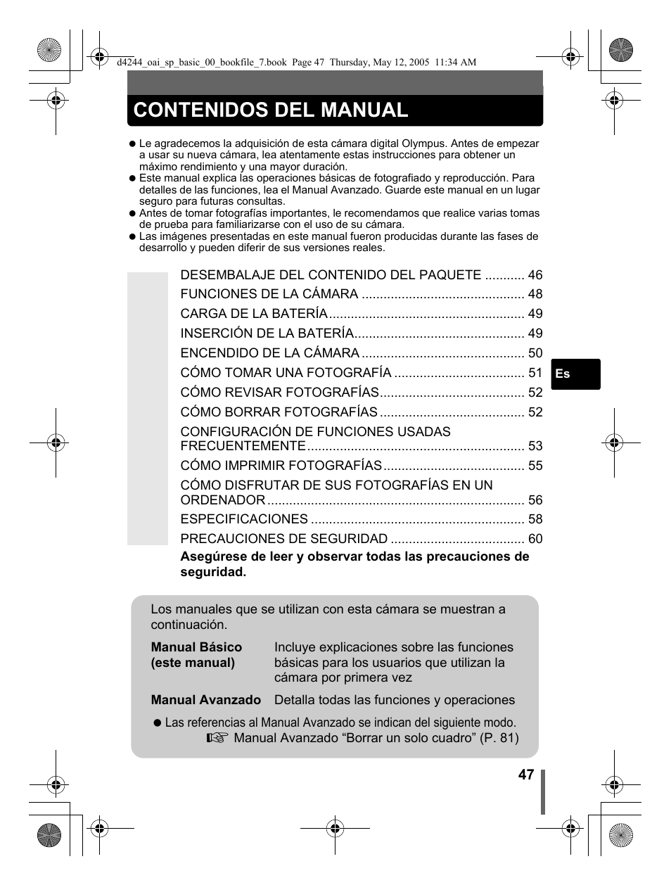 Olympus 800 User Manual | Page 47 / 68