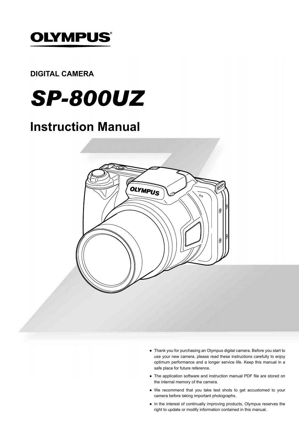 Olympus SP-800UZ User Manual | 73 pages