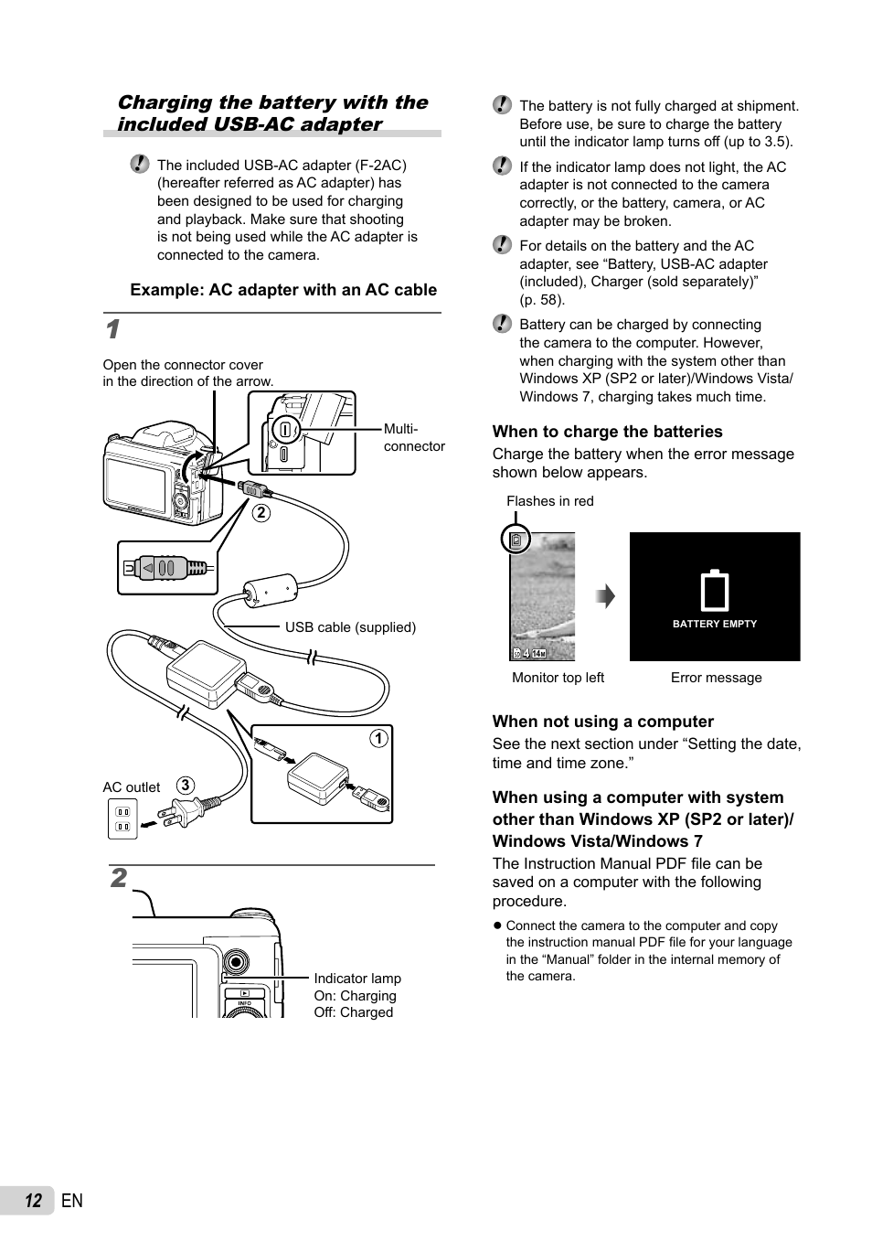 Olympus SP-800UZ User Manual | Page 12 / 73