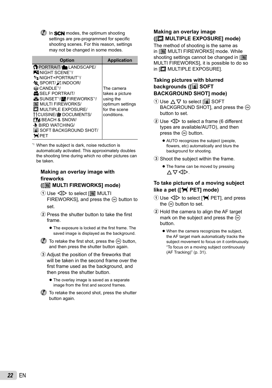 22 en | Olympus SP-800UZ User Manual | Page 22 / 73