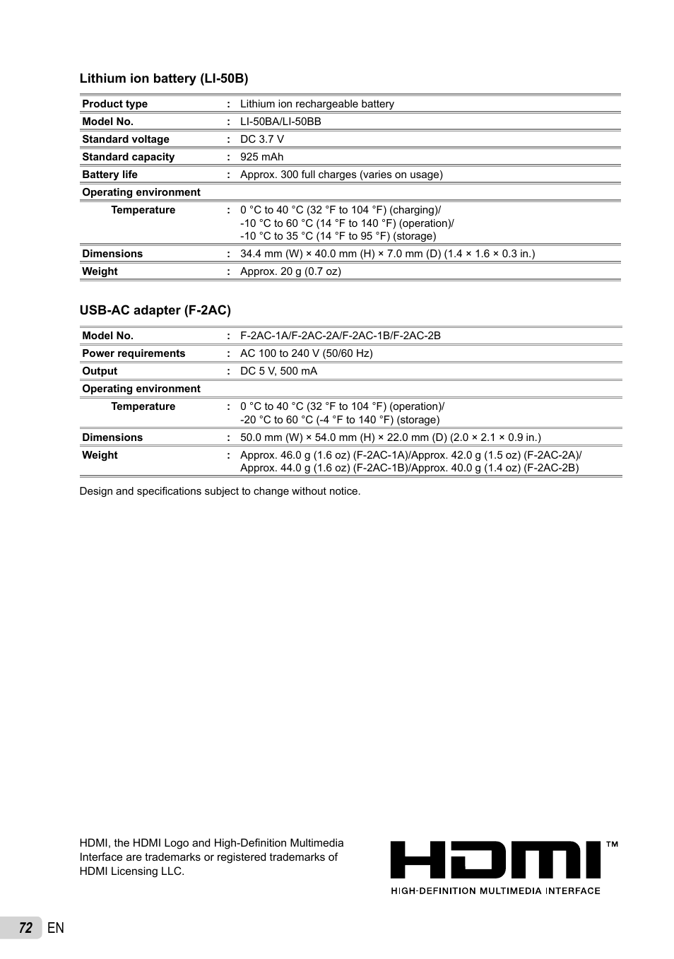 72 en | Olympus SP-800UZ User Manual | Page 72 / 73