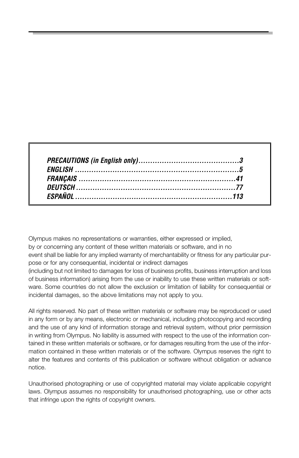 Olympus C-2040ZOOM User Manual | Page 2 / 148