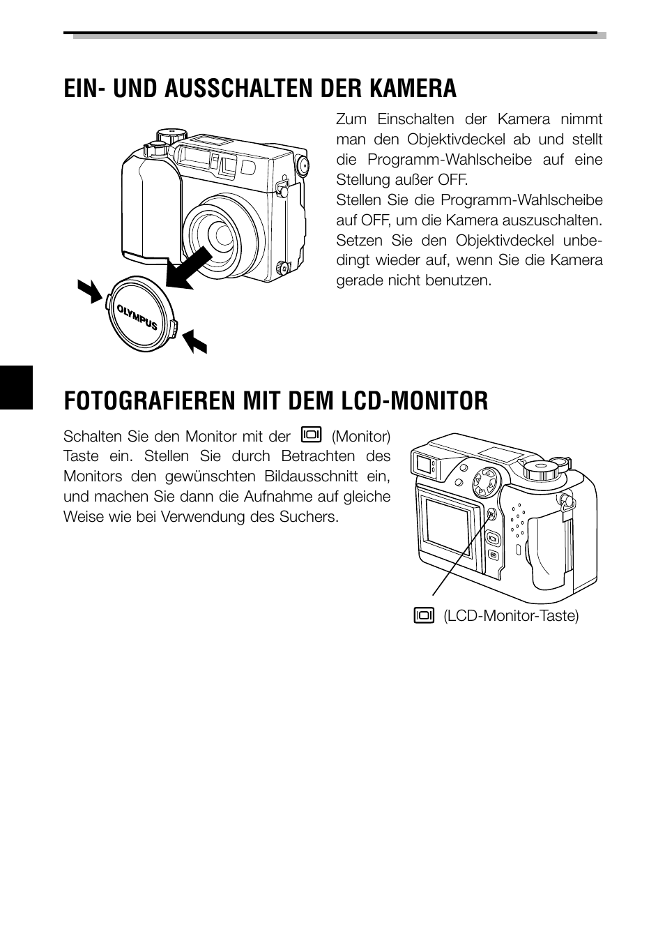 Fotografieren mit dem lcd-monitor | Olympus C-2040ZOOM User Manual | Page 88 / 148