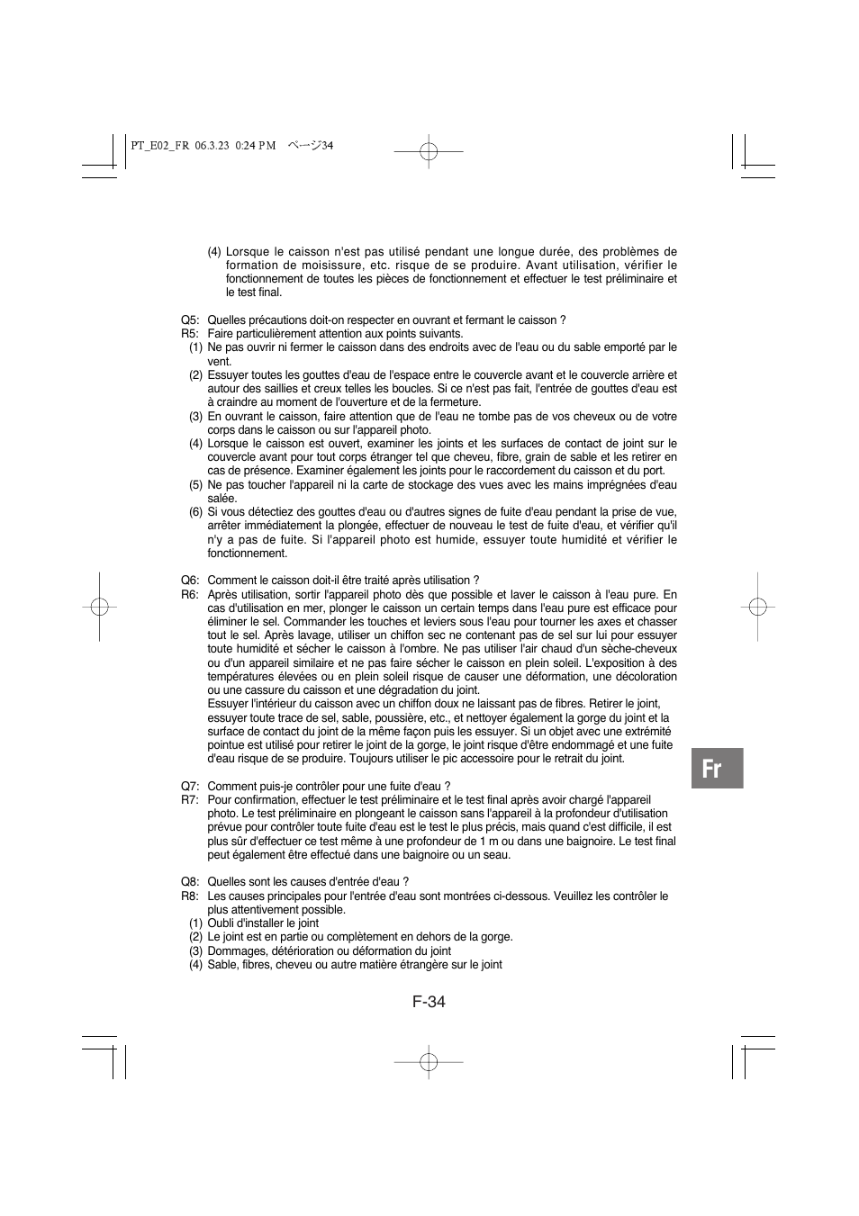 F-34 | Olympus PT-E02 User Manual | Page 115 / 284