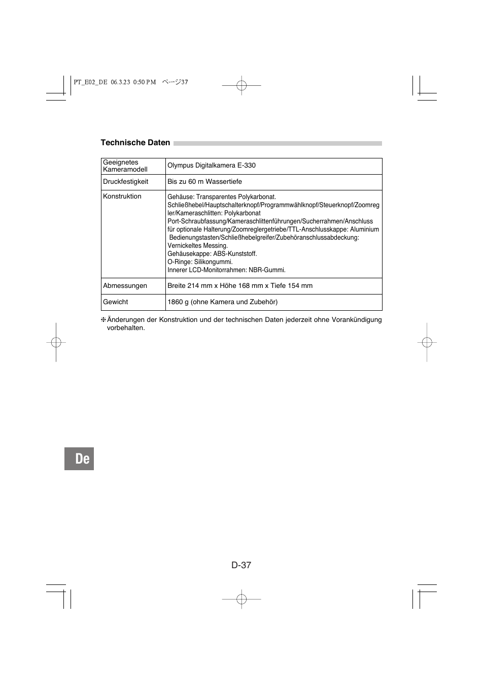 D-37 | Olympus PT-E02 User Manual | Page 158 / 284