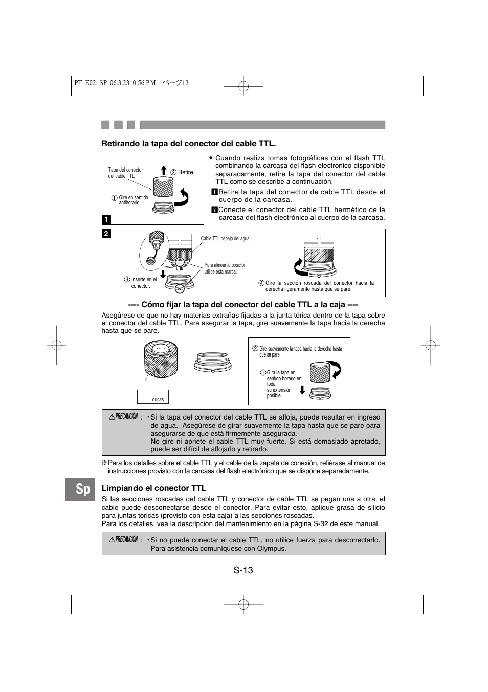 S-13 | Olympus PT-E02 User Manual | Page 174 / 284