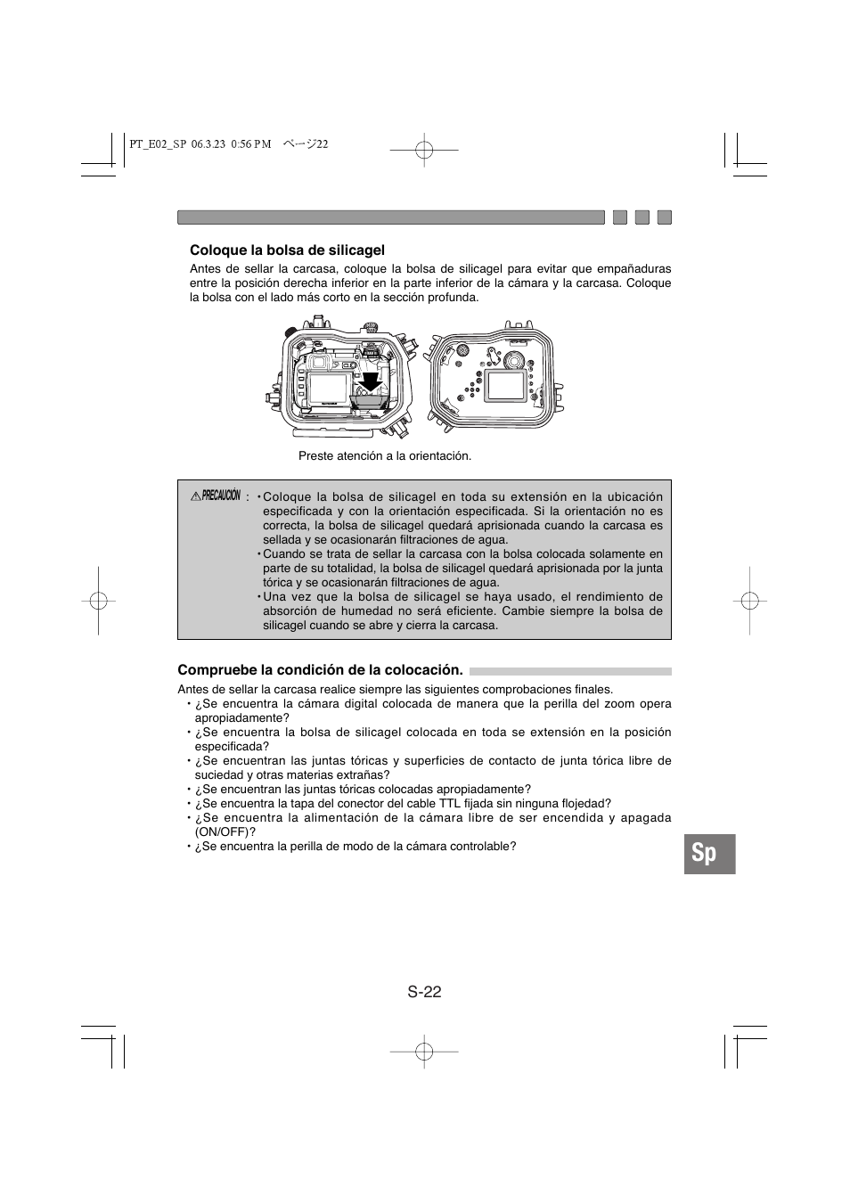 S-22 | Olympus PT-E02 User Manual | Page 183 / 284