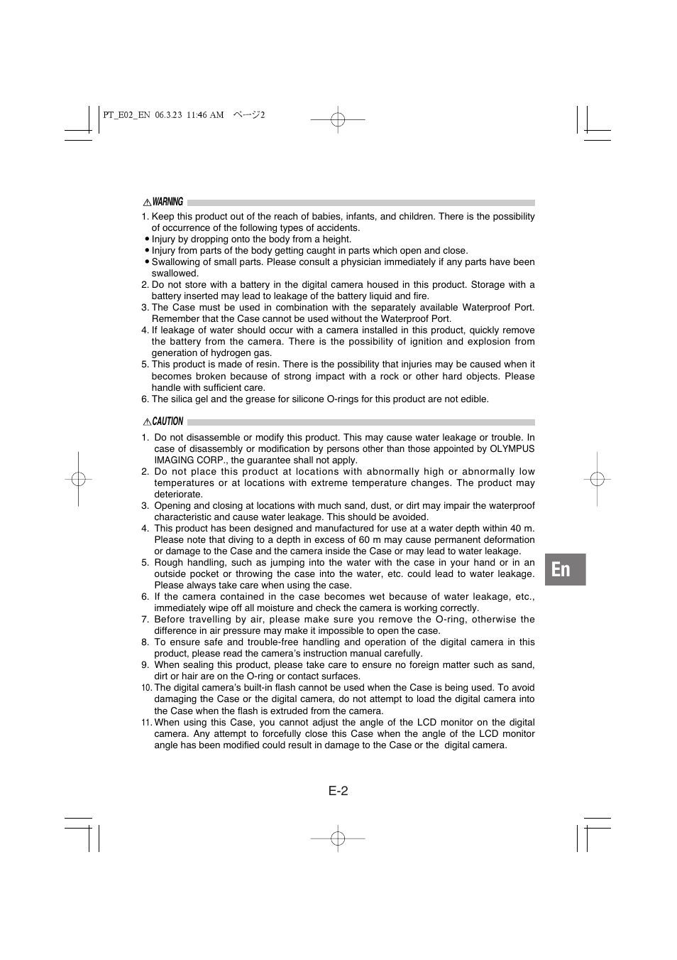 Olympus PT-E02 User Manual | Page 43 / 284