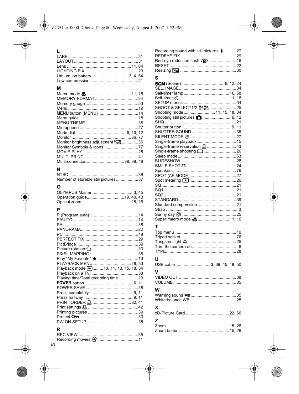 Olympus 1200 User Manual | Page 80 / 84