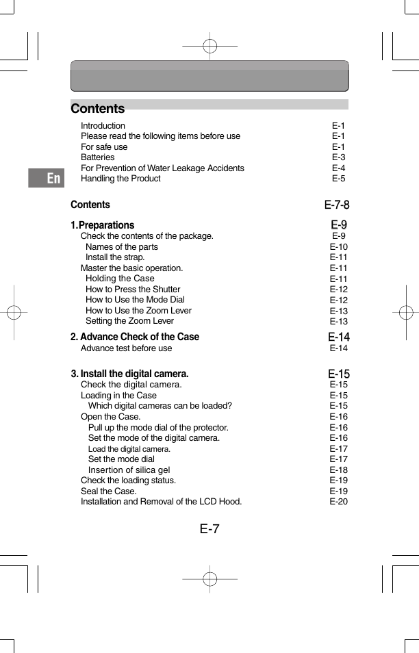 Olympus Waterproof Case PT-15 User Manual | Page 8 / 39