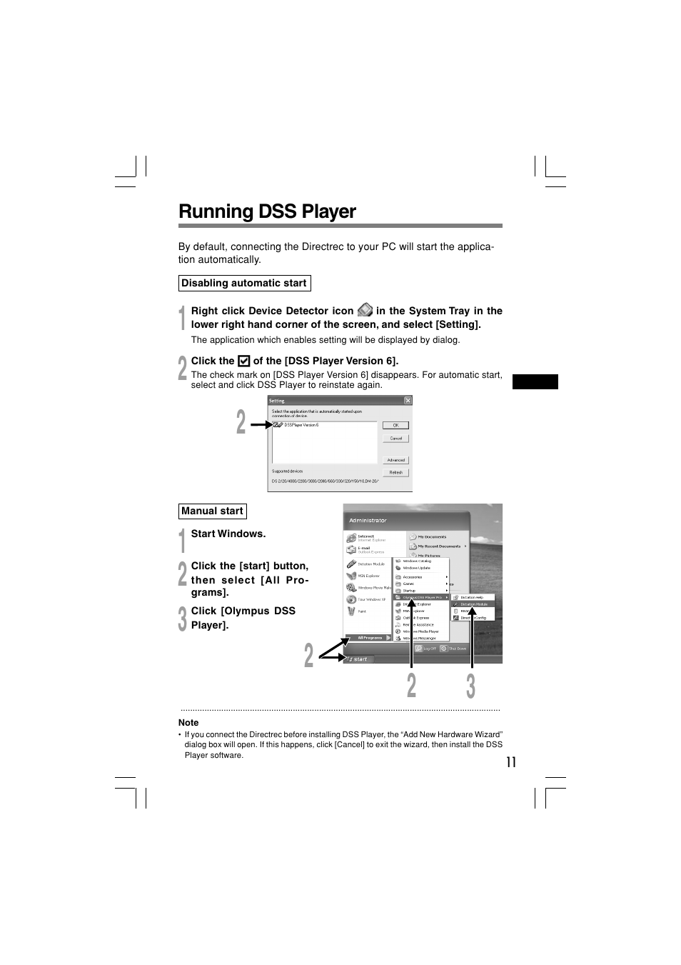 Olympus Dictation Kit DR-1000 User Manual | Page 11 / 36