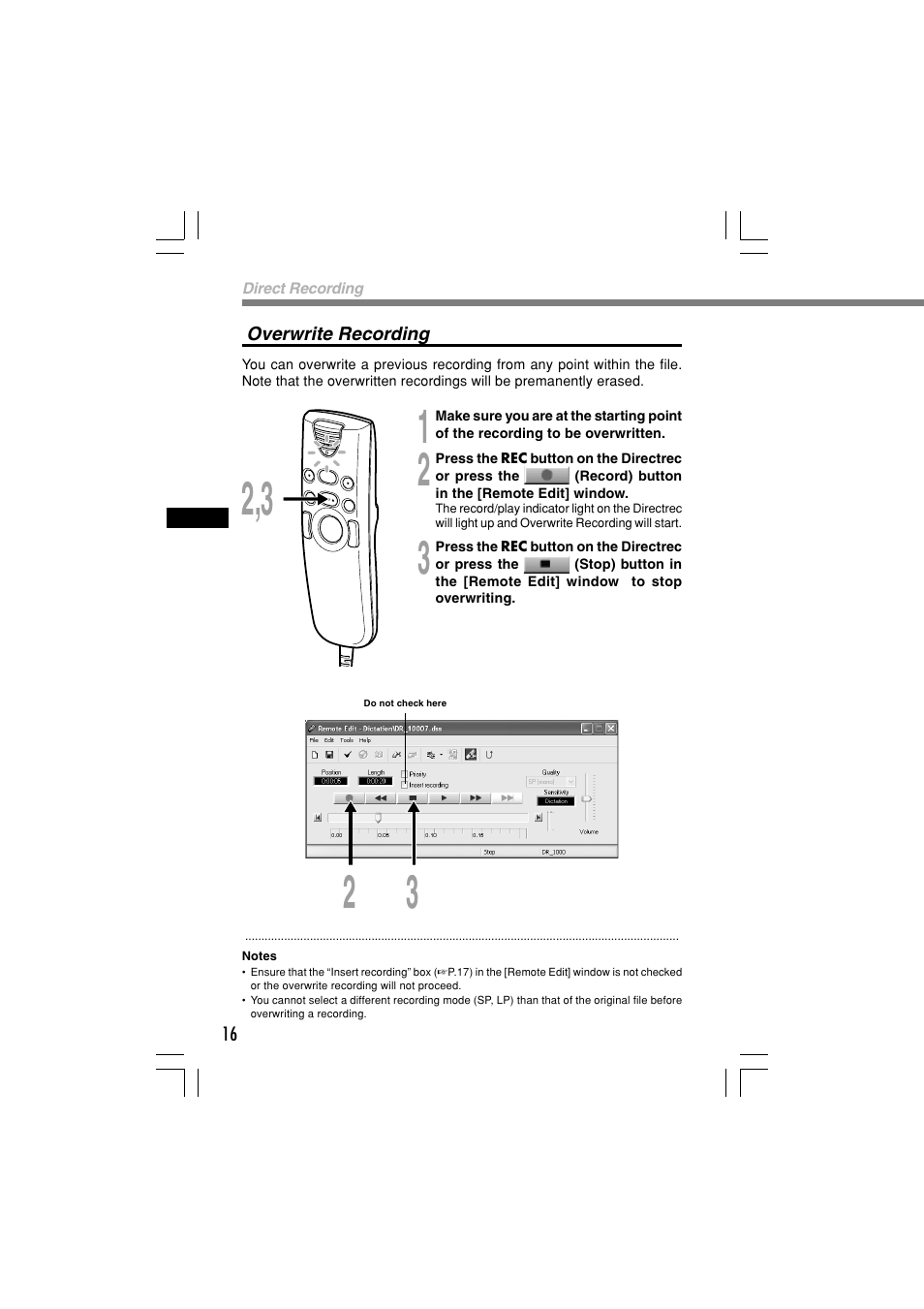 Olympus Dictation Kit DR-1000 User Manual | Page 16 / 36