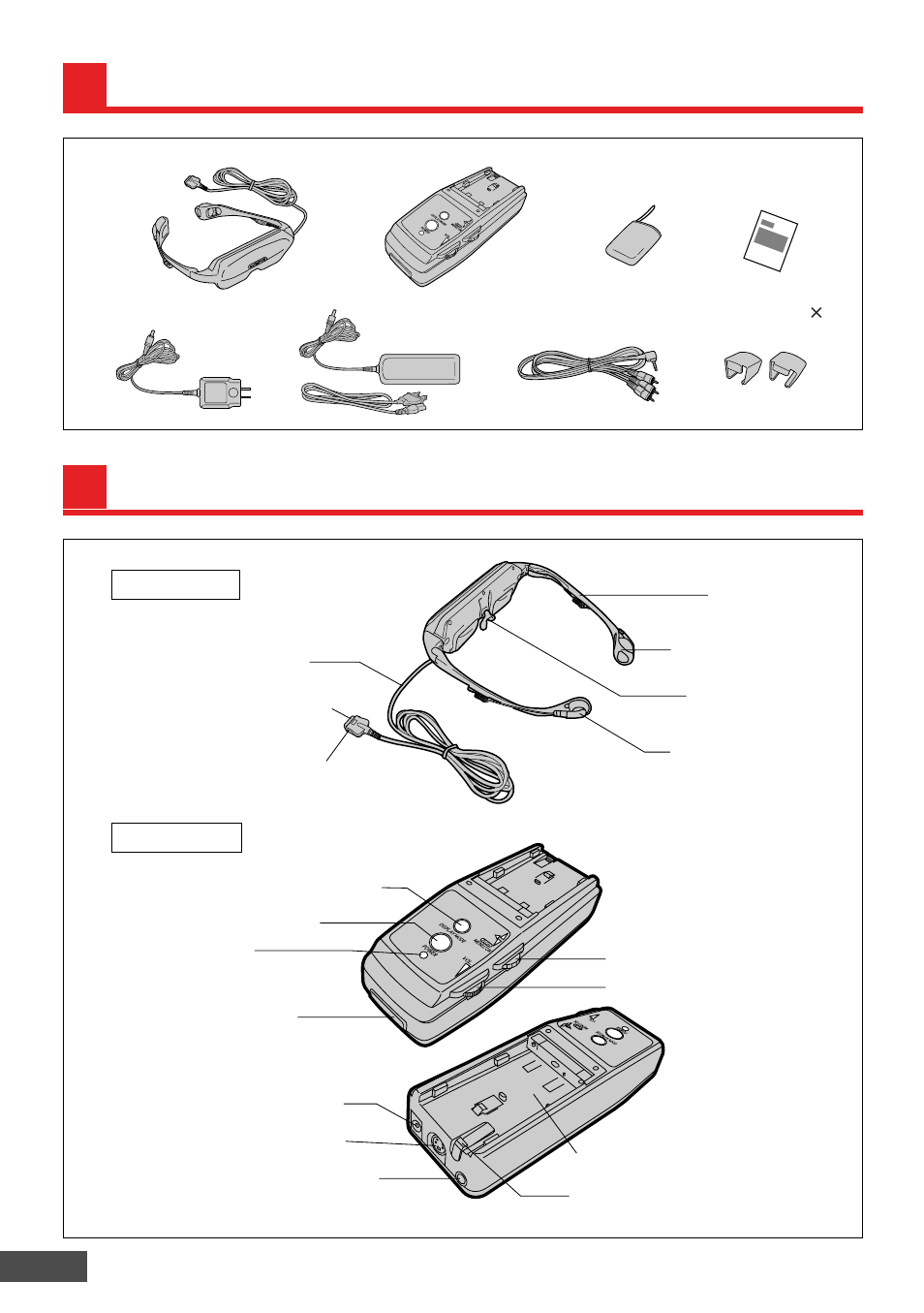 Checking the contents, Nomenclature | Olympus EYETREK FMD-150W-US User Manual | Page 10 / 31