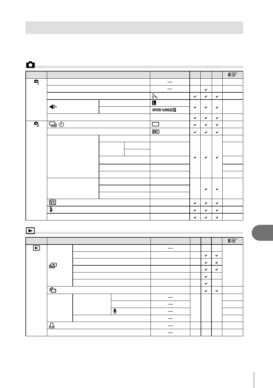 Menu directory, Information, Kshooting menu | Q playback menu | Olympus E-P3 User Manual | Page 107 / 127