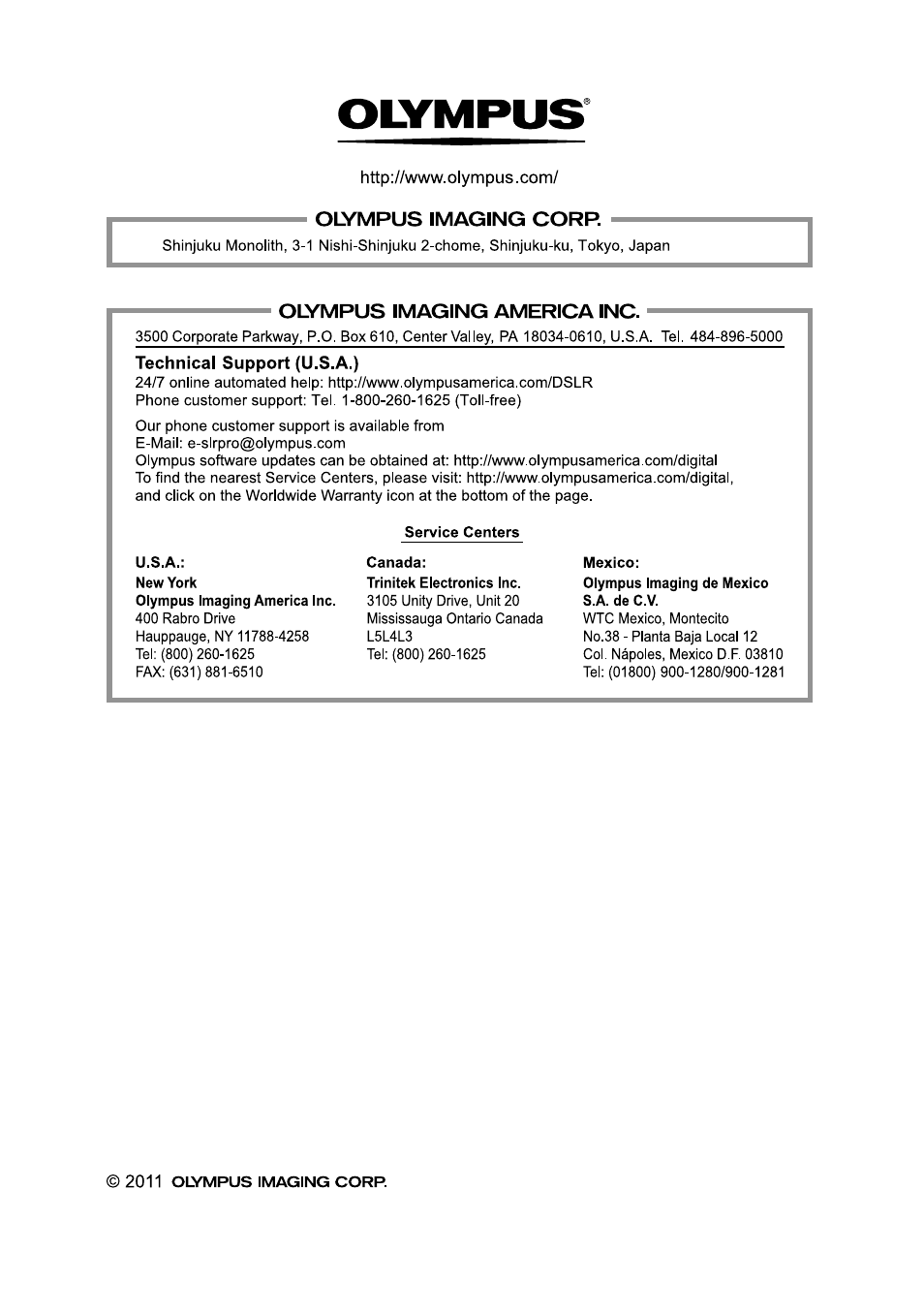 Olympus E-P3 User Manual | Page 127 / 127