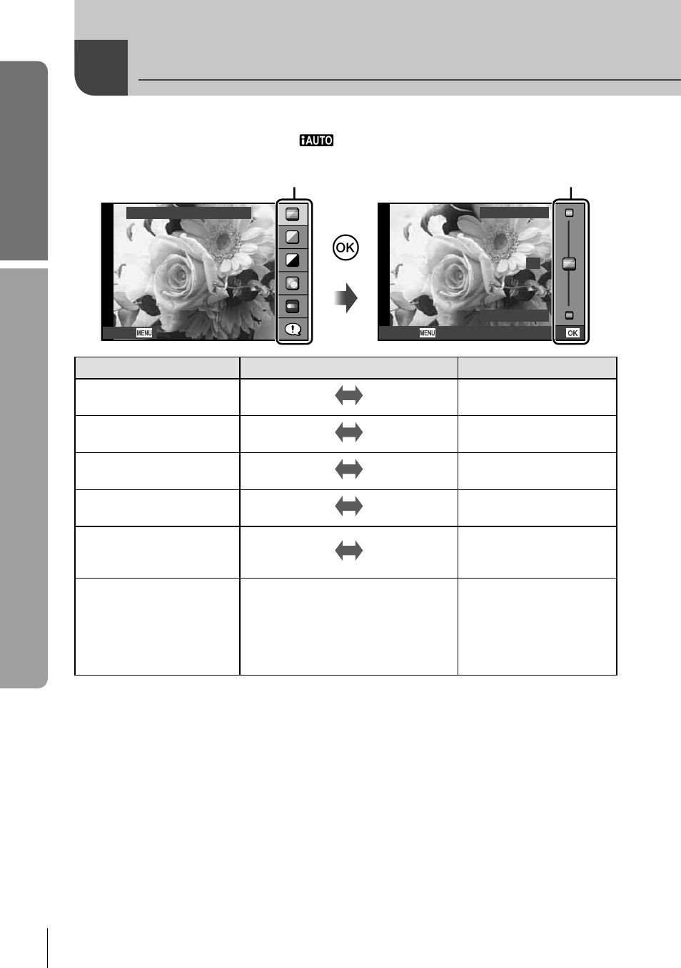 Using live guides, Basic guide, Basic operations | Olympus E-P3 User Manual | Page 18 / 127