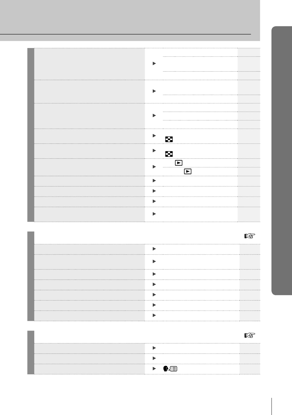 Quick task index, Playback/retouch, Camera settings | Olympus E-P3 User Manual | Page 27 / 127