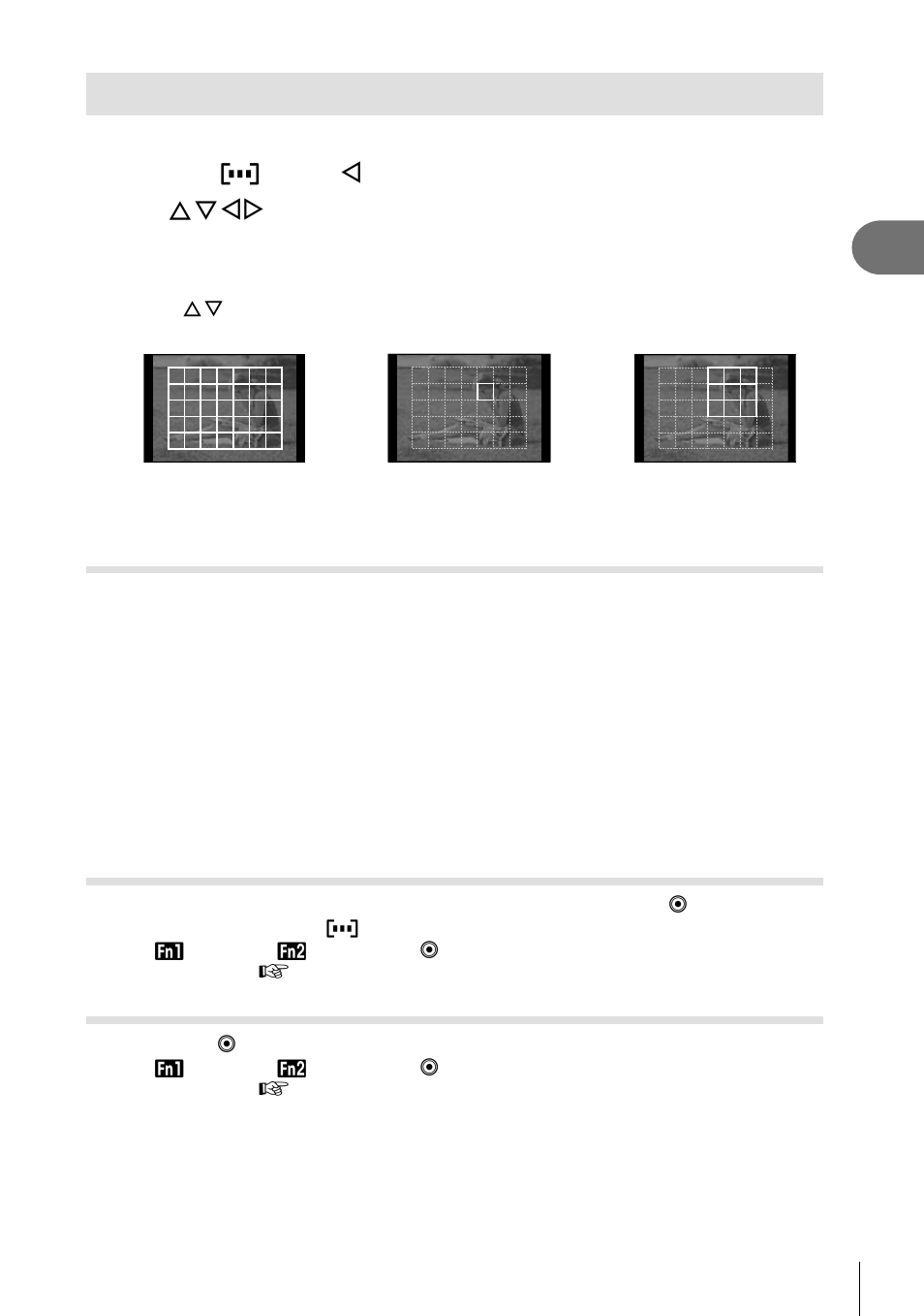 Choosing a focus target (af target) | Olympus E-P3 User Manual | Page 37 / 127