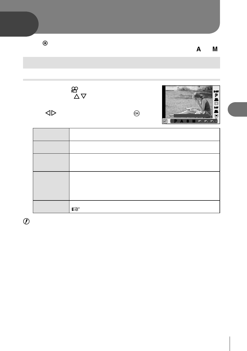 Shooting and viewing movies, Changing the settings for movie recording, Adding effects to a movie | Use hi to choose a mode and press q, 61 en | Olympus E-P3 User Manual | Page 61 / 127