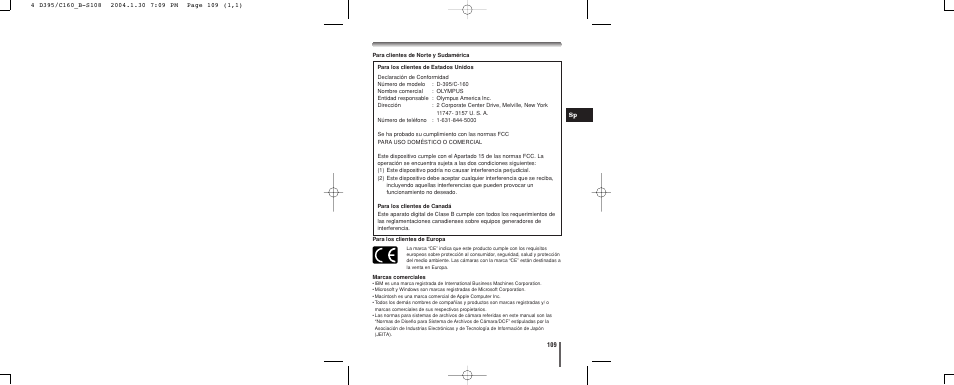 Olympus CAMEDIA C-160 User Manual | Page 109 / 148