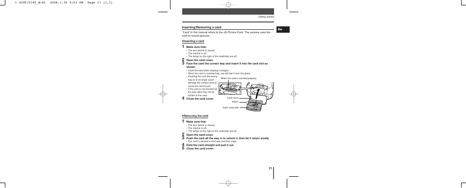 Olympus CAMEDIA C-160 User Manual | Page 11 / 148