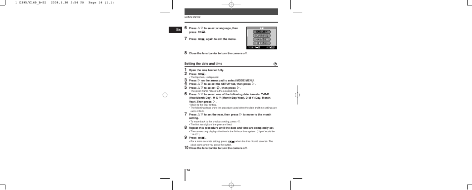 Olympus CAMEDIA C-160 User Manual | Page 14 / 148