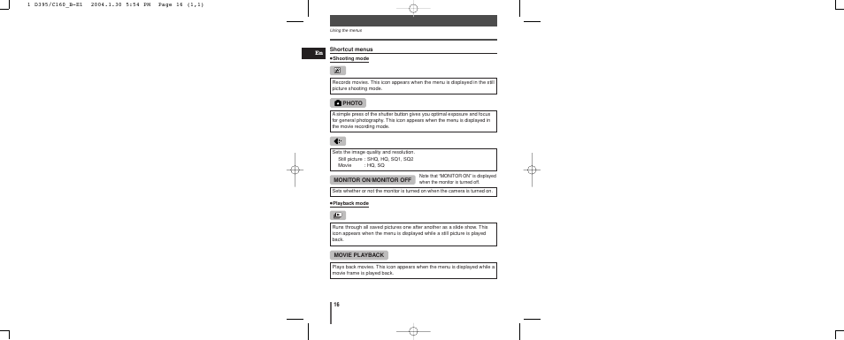 Olympus CAMEDIA C-160 User Manual | Page 16 / 148