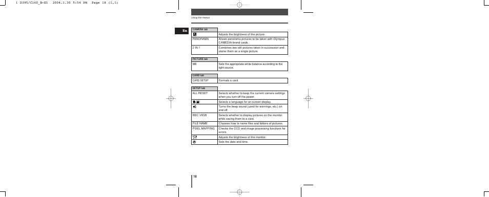 Olympus CAMEDIA C-160 User Manual | Page 18 / 148