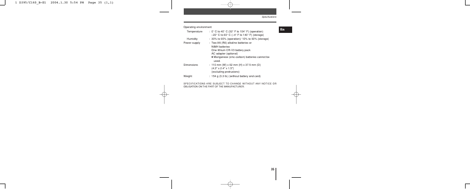 Olympus CAMEDIA C-160 User Manual | Page 35 / 148