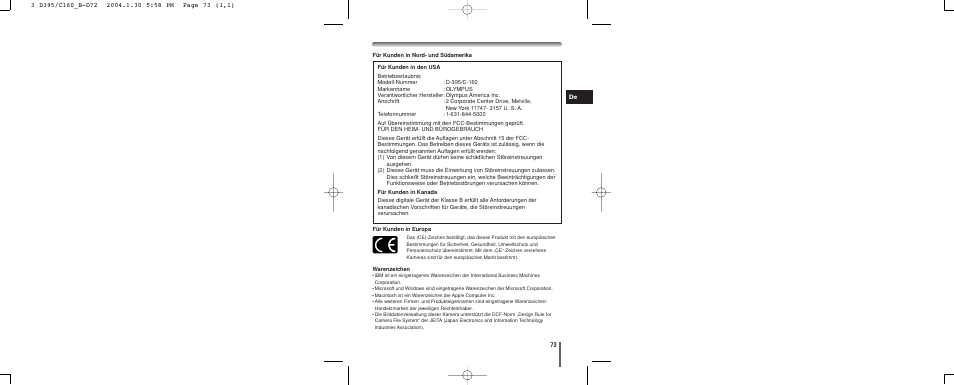 Olympus CAMEDIA C-160 User Manual | Page 73 / 148