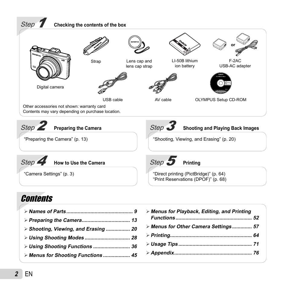 Olympus XZ-1 User Manual | Page 2 / 94
