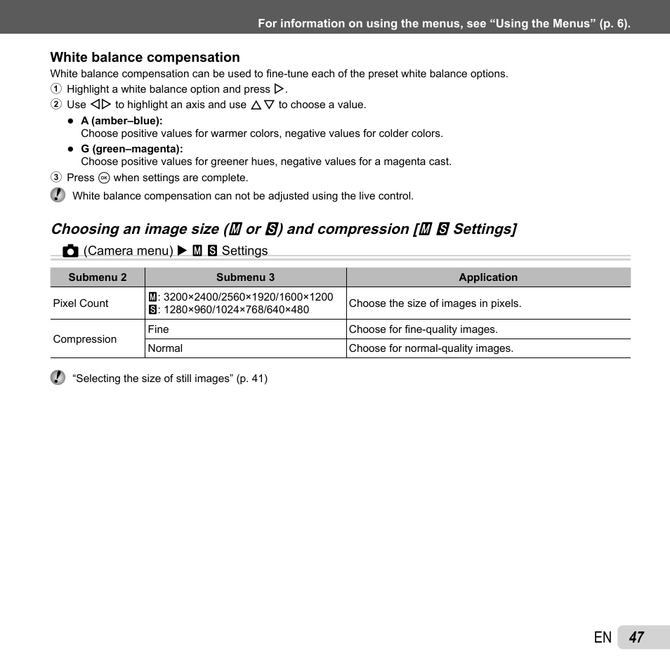 47 en | Olympus XZ-1 User Manual | Page 47 / 94