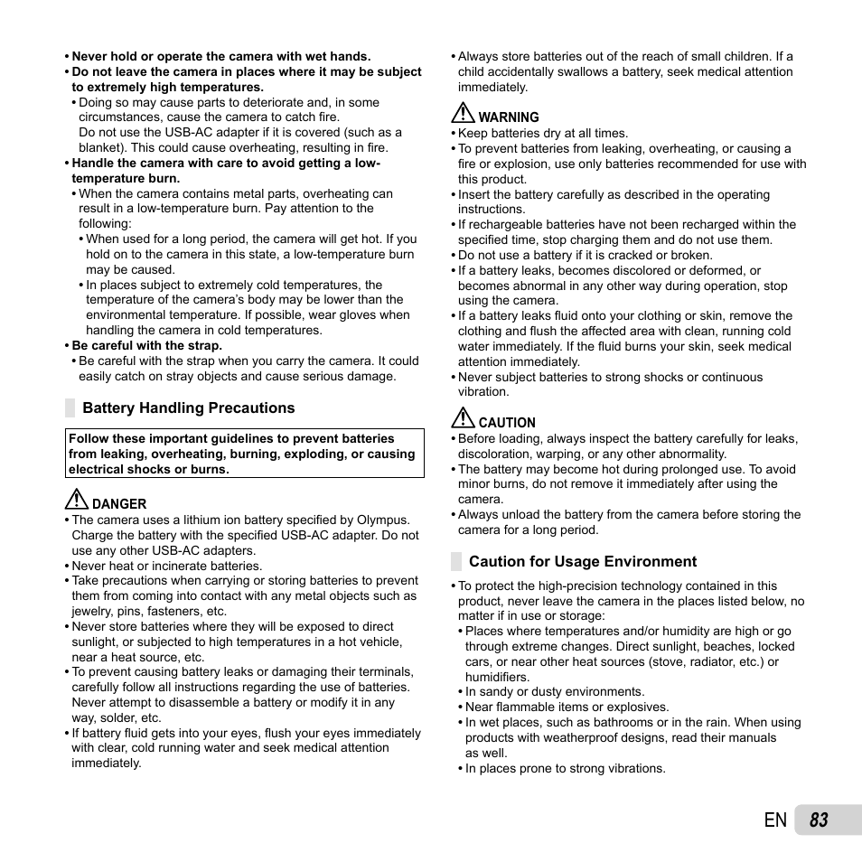 83 en | Olympus XZ-1 User Manual | Page 83 / 94