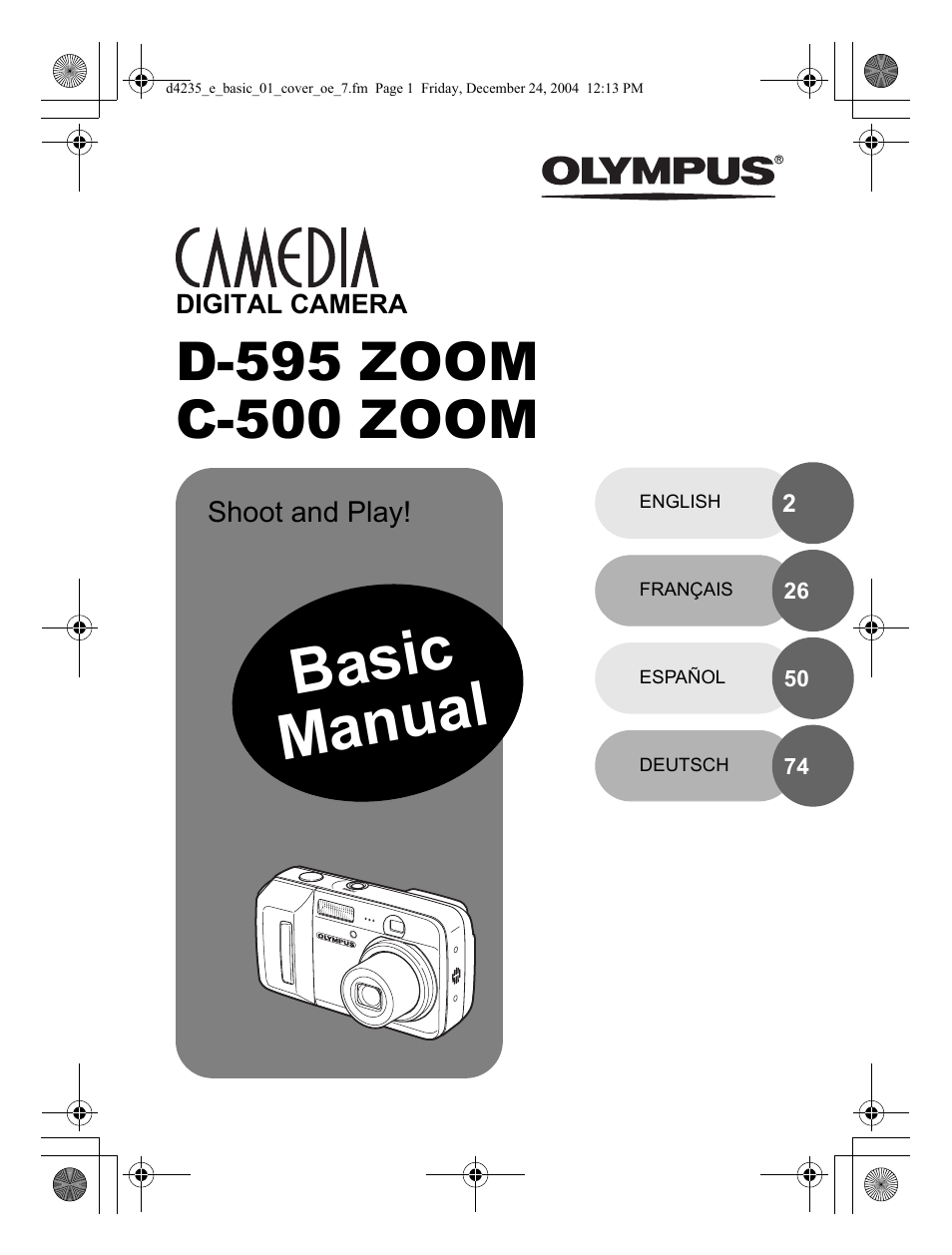 Olympus C-500 User Manual | 25 pages